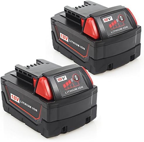 2Pack AOYAN 18V 4.0Ah Lithium-ion Replacement Battery for Milwaukee M18 48-11-1850 48-11-1852 48828 48-11-10 XC Redlithium Cordless Tools Battery-11-1820 48-11-1