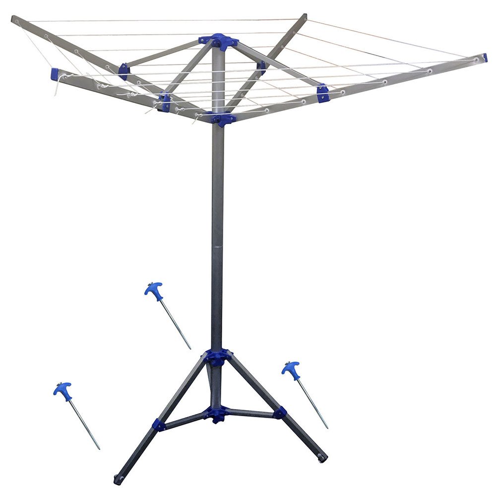 4 Arm Rotary Folding Aluminium Fixable Camping Clothes Airer Amazon.co