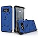 ZIZO Bolt Series for Samsung Galaxy S8 Plus Case Military Grade Drop Tested with Tempered Glass Screen Protector Holster Blue Black