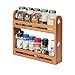 J JACKCUBE DESIGN JackCubeDesign 2 Tier Bamboo Spice Rack, Wooden Spice Bottle Holder Stand Organizer for Kitchen Countertop Worktop (12.76 x 2.76 x 10.8 inches) - MK377A
