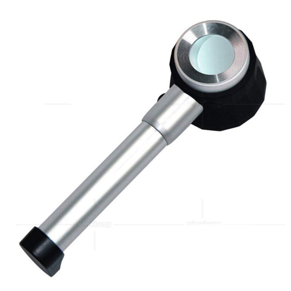 35X Metal Handheld Magnifier Jewelry Appraisal Magnifying Glass Professional Scientific Document Reading Loupe Double Lenses Round Magnifier for Books Newspapers Maps Coins Jewellery Hobbies Crafts