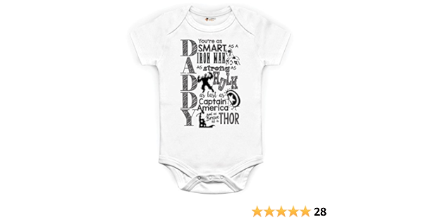 Noworodek Marvel Comics Daddy Baby Grow Babysuit Onesie Iron Man Hulk Captain America Thor Amazon Pl Baby
