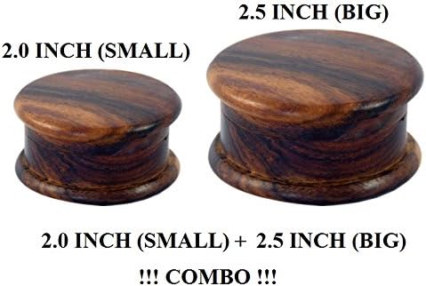 Wooden Herb Grinder Classic : Combo Pack : (2.0" &amp; 2.5") #SEE OUR OTHER LISTINGS AS WELL FOR DIFFERENT MODELS # Combo Pack : (2.0" &amp; 2.5")