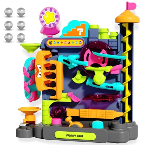 Marble Run Board Game for Kids: 3 4 5 6 7 8 9 10 11 Years Old Vertical Marble Obstacle Challenge for Boys Girls - Fun Obstacle Maze STEM Toy for Preschool - Christmas Birthday Gift Ages 3+