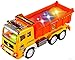 WolVol Electric Dump Truck Toy for Kids with Stunning 4D Flashing Lights and Sounds Music, Bump and Go Action Changes Directions on Contact