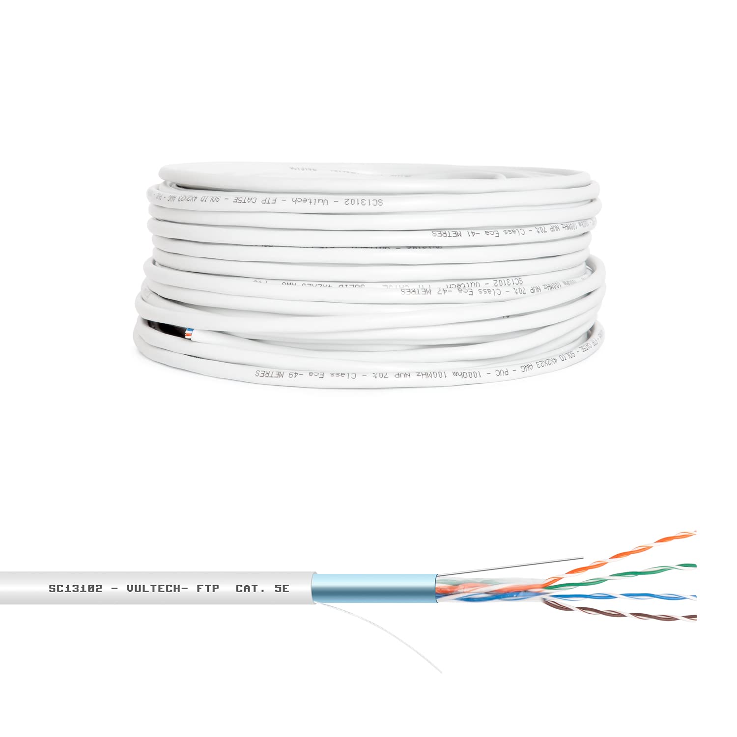 Vultech SC13102-50 Category 5e FTP Lan Skein 50 Metres 23AWG Ethernet Network Coil 50 m Cat5e