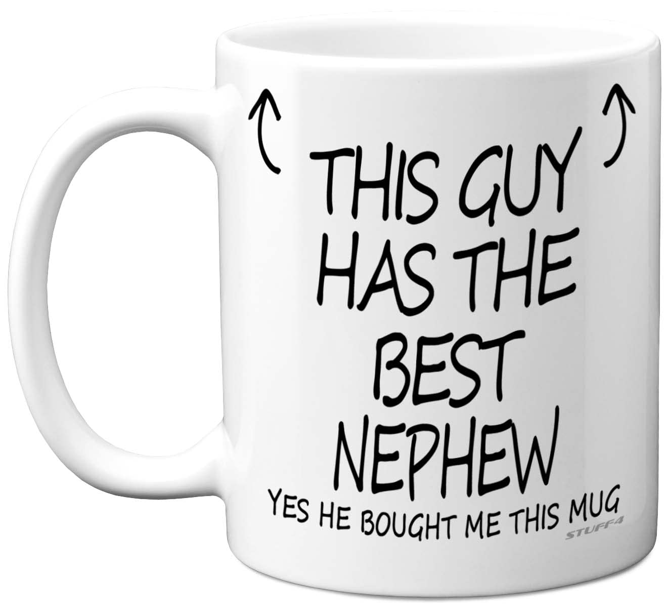 Stuff4 This Guy Has The Best Nephew Mug - Nephew Gifts, 11oz Ceramic Dishwasher Safe Coffee Mugs - Uncle Gifts for Birthday, Christmas Day Presents Gift, Premium Cup Made in UK