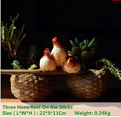 Creative Resin Flowerpot Kawaii Chicken Garden Pots Planters Jardin Bonsai Desk Succulent Flower Pot Section