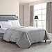 HollyHOME Luxury Checkered Super Soft Solid Single Pinsonic Quilted Bed Quilt Bedspread Bed Cover, Grey, Twin