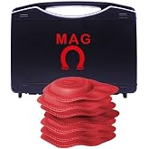 MAG&reg; 8-Pack Rectangular Ferrite Biomagnets &ndash; 3000 Gauss &ndash; Dr. Goiz Therapy &ndash; Vinyl-Coated with Clear Polarity Markings