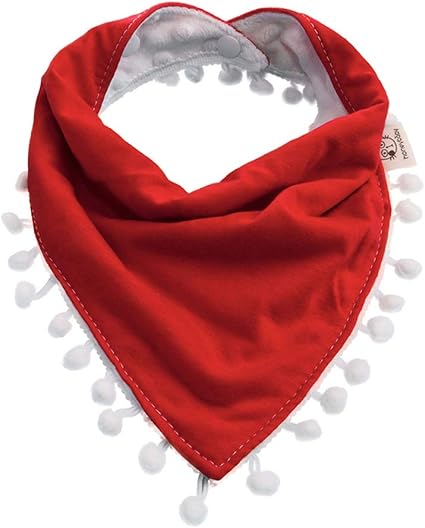 Lyguy Echarpe Pour Bebe Bebe Fille Garcon Pompon De Salive Serviette Bandana Triangulaire Bavoirs Red Amazon Fr Cuisine Maison