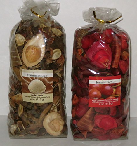 Luminessence Scented Potpourri, (2) 4 oz. Bags, Apple Cinnamon & Vanilla