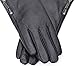 Nappa Leather Zipper Glove For Women, Touchscreen Cold Weather - Thinsulate Lined Gloves - Black - Large