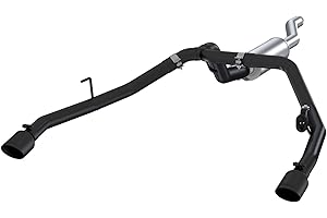 MBRP Black-Coated Aluminized Steel Cat Back Exhaust with Dual Rear Exit, Fits Jeep Gladiator 2020-2025, Black-Coated Stainles