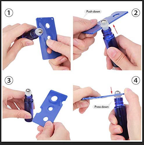 image for UrSpeedtekLive 8 Pack, HwaShin 10 ml Cobalt Blue Glass Roll on Bottles