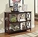 Espresso Occasional Console Sofa Table Bookshelf