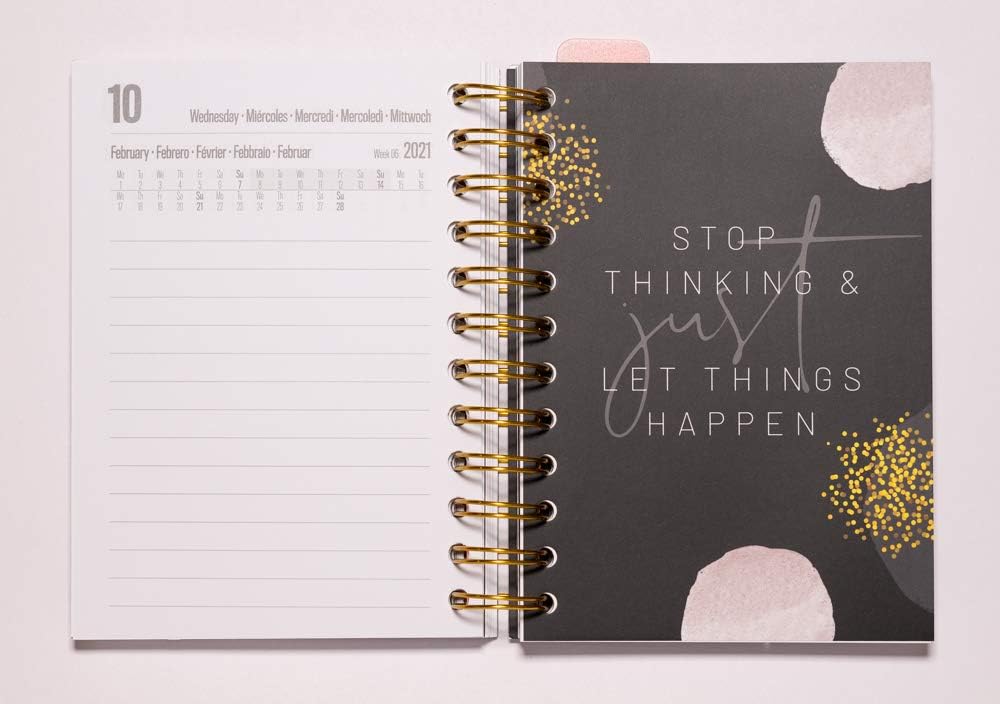 Erik - Glitter Academic Diary 2020-2021 Day to Page, Black School Diary, Small - Image 4
