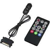 ShakingTank Mini ARGB PC Fans Controller Kit for RGB Case Fans, PC ARGB LED Strip，14 Key-17Key Remote Control Switch Colors Fan