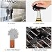 Grill Scraper Stainless Stain BBQ Scraper Long Handle with Bottle Opener, 6mm/7mm Wrench Function Free S-hook, Durable Easy Cleaning Non-sticking Multifunctional,Safe for All Griddle Cleaner