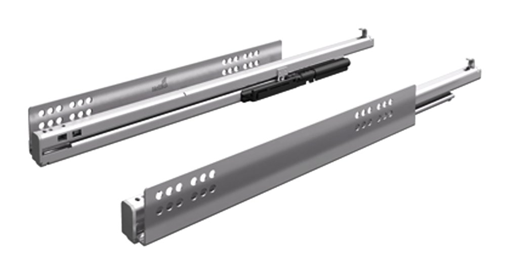Hettich Quadro V6 550 Mm Stainless Steel Silent System Drawer
