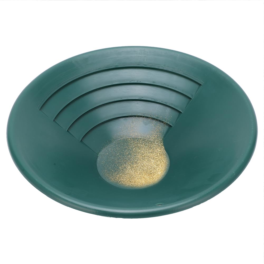 Leopacat Gold Pan,260mm Gold Panning Pan ABS Gold Sifting Stackable Classifier Washing Sieve Tray Accessory Manual Prospecting Outdoor Beginners Kit for Creeks Rivers Mountainous Areas