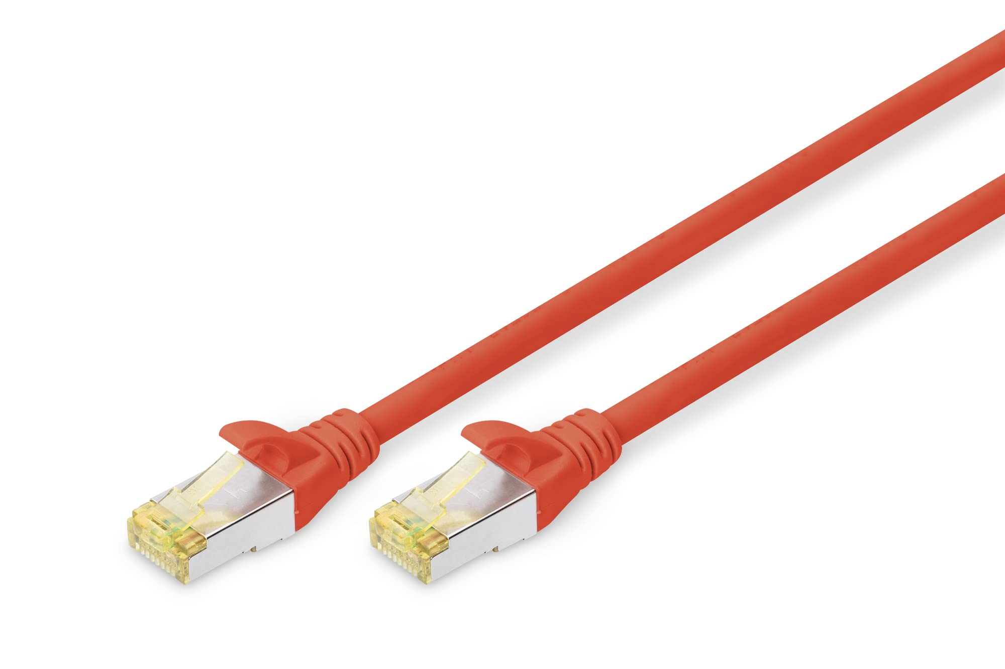 DIGITUS LAN Cable Cat 6A - 10m - 5 Pieces - RJ45 Network Cable - S/FTP Shielded - 10 Gbps - Compatible with Cat6 and Cat7 - Grey