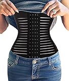 Gotoly Quick Weight Loss Body Shaper Belly Waist Trainer Training Women (M, Black)