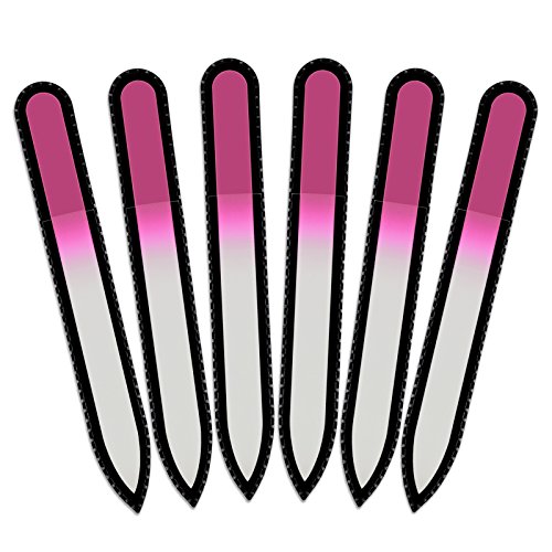 Color Crystal Nail File in Black Velvet Pouch | Czech Tempered Glass, Lifetime Guaranty, Hand Made in Czech Republic