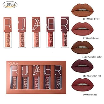 Pudaier 5colors Lip Gloss Matte Non 