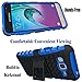 Galaxy J3 Case, Amp Prime Case, Express Prime Case , Viodolge [Shockproof] Hybrid Tough Rugged Dual Layer Protective Case Cover with Kickstand for Samsung Galaxy J3 (2016) / Express Prime (blue)