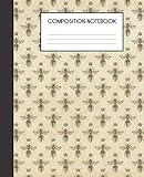 Composition Notebook: Vintage Ephemera Pattern College Ruled Notebook Lined School Journal