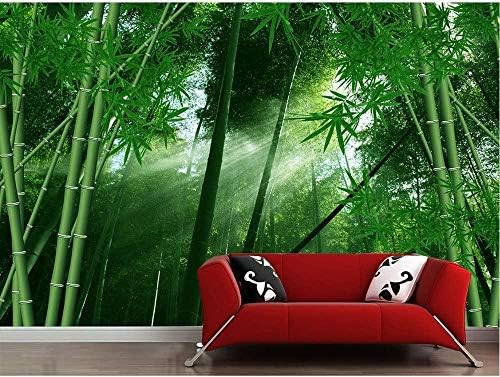 家の装飾風景壁紙壁画緑の竹の森3d背景のリビングルームの写真 250x175cm お歳暮