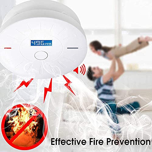 3 Pack 10 Year Battery Operated Smoke Detector and Carbon Monoxide