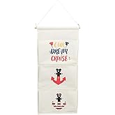 STRUGGANT DCL Cruise Fish Extender Gifts Organizer - Hanging 3-Pockets for DCL Cabin Doors -Cruise essential Fish Extender Hanger Perfect for 2025 & 2026 (White)