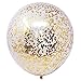 18 Inch Confetti Filled DIY Kit Party Balloons Set - 6 Clear 18