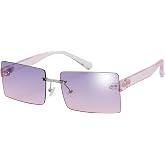The Fresh Minimalist Small Rectangular Sunglasses Clear Eyewear - Exquisite Packaging