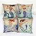 ME COO® Creative Cartoon Mediterranean Mermaid Printed Blend Square Hugging Pillow Cover Bedding Set Pillow case Wedding Kids Gift 18 Inches × 18 Inches 1Pcs (ME-BZ-130)