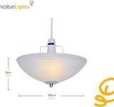 MiniSun Traditional Alabaster Glass Uplighter Shade with Silver Gimble 33.6cm view 4