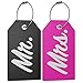 Shacke Mr & Mrs Luggage Tag (Black/Pink)