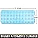 Yimobra Shower Mat Bathtub Mat Non Slip 40 x 16, Bath Mat for Tub Floor with Big Suction Cups and Drain Holes, Machine Washable Shower Mats for Inside Shower, Phthalate Latex Free, Clear Blue