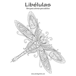 Libélulas libro para colorear para adultos 1 (Volume 1) (Spanish Edition)