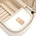 WOLF Chloé Zip Jewelry Case, 4.5x9.25x2.25, Cream