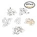 Jaciya 60pcs Hair Braid Silver Hair Pins Ring Shell Hands Cross Leaves Star Pendant Rings Set Hair Clip Headband Hair Accessories