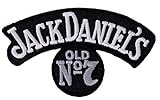 Jack Daniels Small Rocker Silver Old No.7 Vintange Worn Like Style Motorcycle Biker Vest Patch