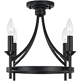 Capital Lighting 242041MB Peyton Industrial Candle Convertible Pendant/Semi Flush Ceiling Light Fixture, 4-Light 240 Total Wa