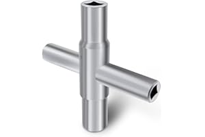 QYQRQF 4-Way Sillcock Water Shut Off Key, 1 Pack, 40 Cr Steel