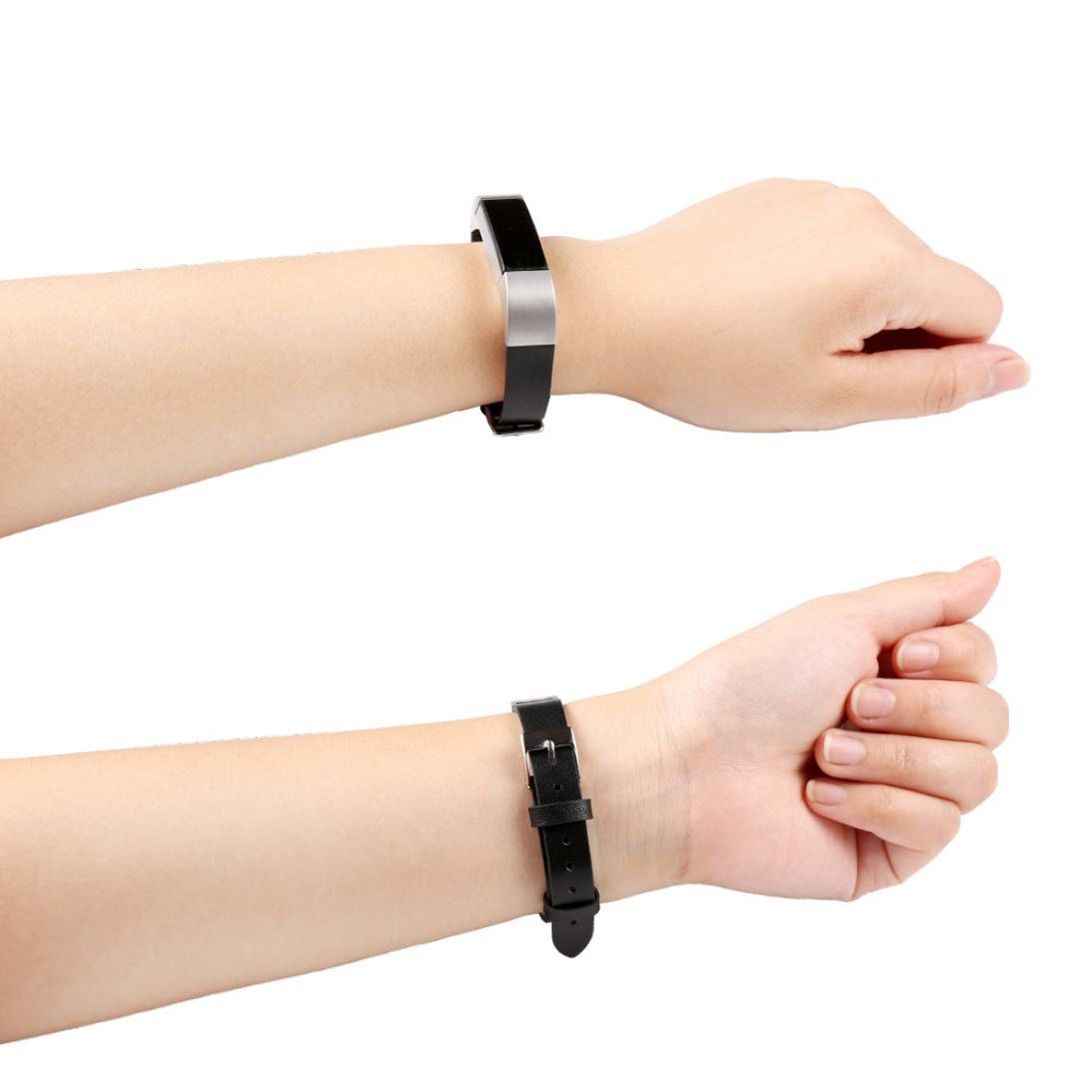 For Fitbit Altaアルタ Hr帯 Esharingレザーファッション新しいラグジュアリーバンド交換用時計バンドブレスレットリストバンドfor ブラック B076cjmp1g Alta Hr Seal限定商品