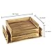 MyGift Rustic Burnt Wood Desktop Paper Tray, 2 Tier Document File Folder Letter Sorter Organizer Rack with Mail Holder Slots, Office Desk Tray