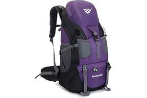 RuRu monkey 50L Hiking Backpack, Waterproof Lightweight Daypack for Outdoor Camping Travel