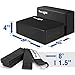Yes4All Yoga Blocks and Strap Set – Yoga Foam Block 9x6x4 inch (Set of 2) and Yoga Strap with D-Ring – Yoga Blocks and Yoga Stretching Strap (Black)